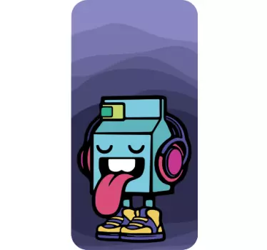 Robot steekt tong uit huawei sticker - TenStickers