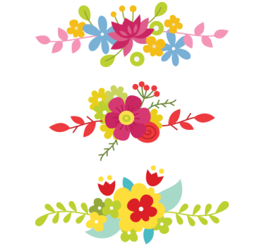 September vrolijke bloemen sticker - TenStickers