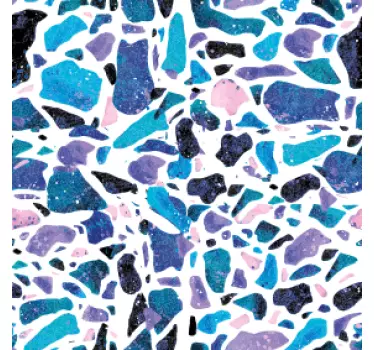 Tegelstickers badkamer blauw mozaïektegels ontwerp - TenStickers