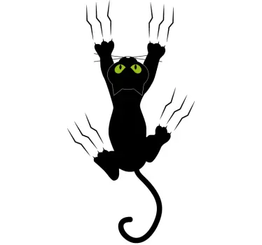 Muursticker kinderkamer Krassende kat - TenStickers