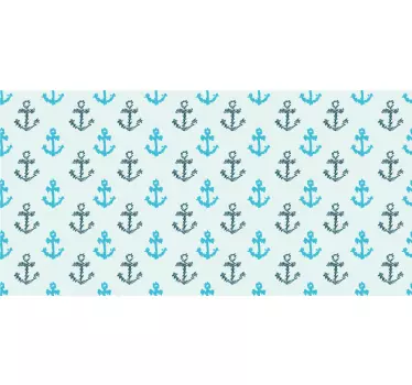 Ankerpatroon stijl meubel sticker - TenStickers