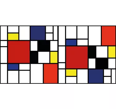Geometrische kleurblokken meubel sticker - TenStickers