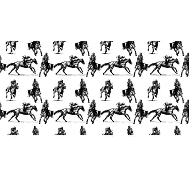 Ruiterpatroon meubel sticker - TenStickers
