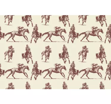Ruiterpatroonmotief meubel sticker - TenStickers