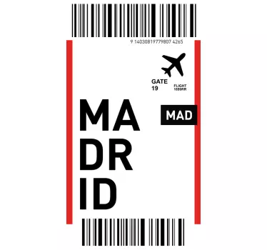 Madrid airport pass huawei sticker - TenStickers