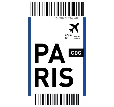 Huawei sticker vliegticket parijs - TenStickers