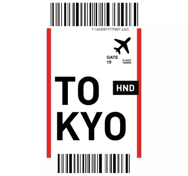 Huawei sticker tokyo ticket ontwerp - TenStickers