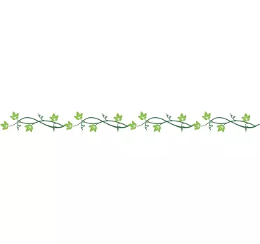 Ivy Groene Vervlochten Klimop Muursticker woonkamer - TenStickers
