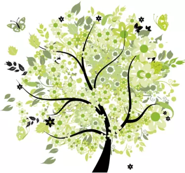 Decoratiesticker Kleurrijke Boom - TenStickers