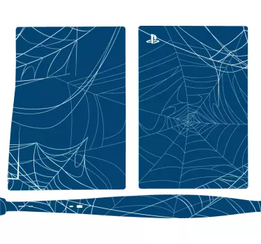 Spinnenwebpatroon ps5 sticker - TenStickers