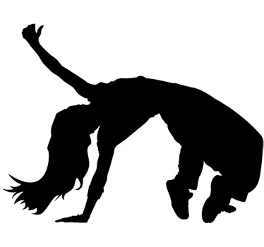Muursticker woonkamer meisje dansen hip hop - TenStickers
