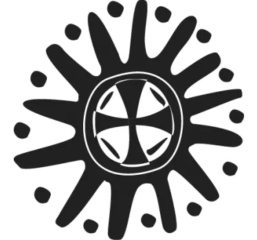 Sticker geometrische vormen gestileerde zonvorm - TenStickers