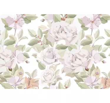 Elegant bloemstuk laptop sticker - TenStickers