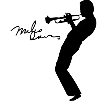 Woonkamer stickers Mijl davis silhouet - TenStickers