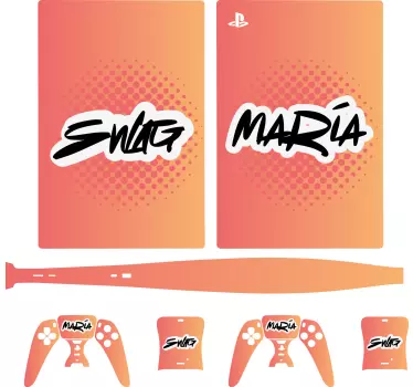 Aangepaste gaming graffiti ps5 sticker - TenStickers