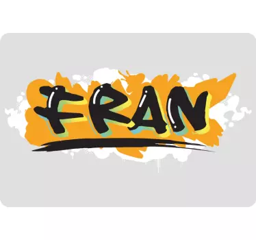 Edgy graffiti met naam laptop sticker - TenStickers