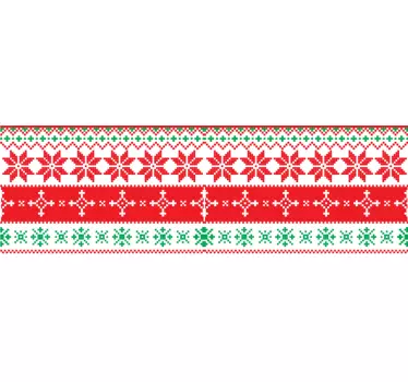 Patroon kerst raamsticker - TenStickers