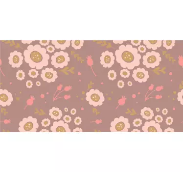 Bloemen lade ontwerp meubel sticker - TenStickers