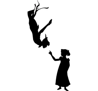 Sticker kinderen peter en wendy - TenStickers