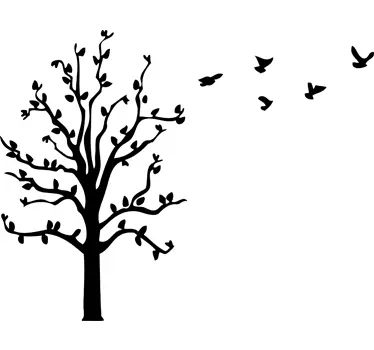 Laptop sticker Boom vogels - TenStickers
