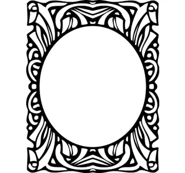 Retro decoratieve frame sticker - TenStickers