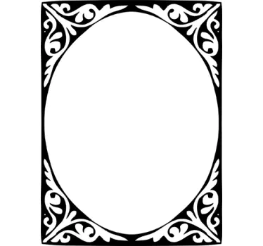 Moderne ovale frame sierlijke sticker - TenStickers