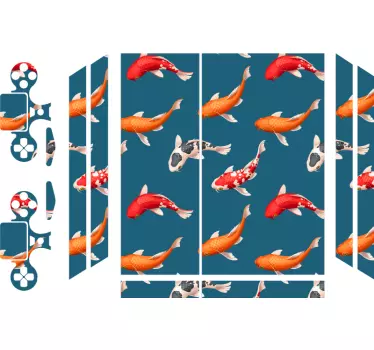 Ps4 sticker koi vis motief - TenStickers