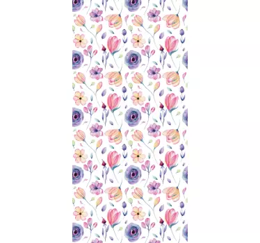 Bloemenbloeipatroon meubel sticker - TenStickers