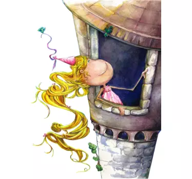 Sticker kinderen Rapunzel - TenStickers