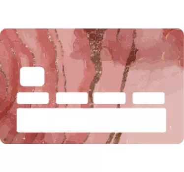 Decoratie stickers creditcard Glinsterende roze aquarel - TenStickers