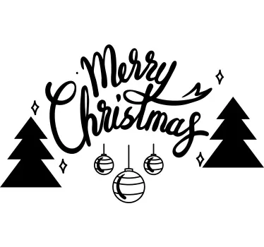 Stickers raam Originele vrolijke kerstversiering - TenStickers