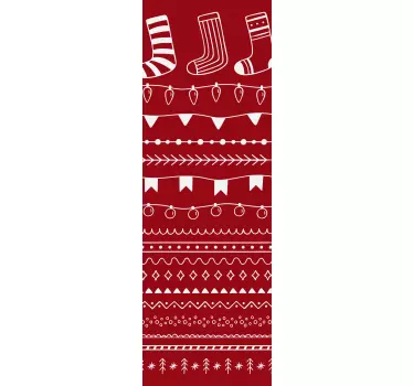 Kerst sticker vrolijke feestpatronen - TenStickers
