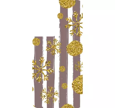 Kerst sticker sneeuwvlokpatroon - TenStickers