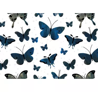 Stickers voor laptop Blauwe glittervlinder - TenStickers