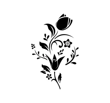 Douchedeur sticker elegante flora component - TenStickers