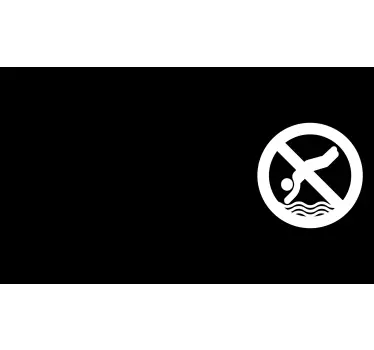 Geen zwembord douchedeur sticker - TenStickers
