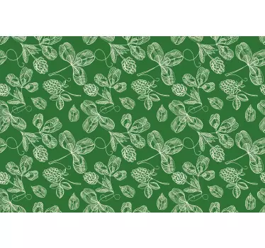 Bladgroen motief douchedeur sticker - TenStickers