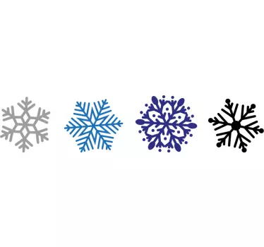 Kerst sticker sneeuwvlok patroon decoraties - TenStickers