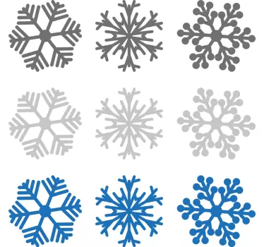 Kerst sticker sneeuwvlokken patroon set - TenStickers