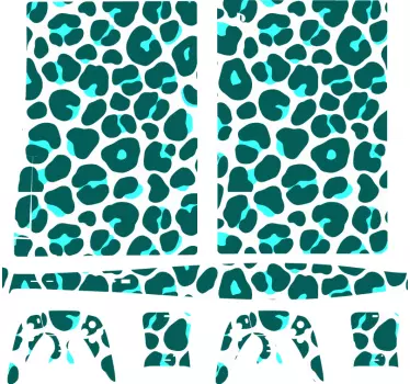 Ps5 sticker blauw luipaardpatroon - TenStickers