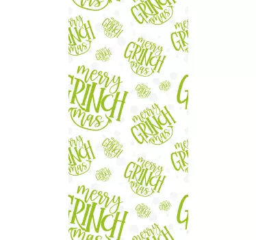 Kerst sticker vrolijke grinch boodschap - TenStickers