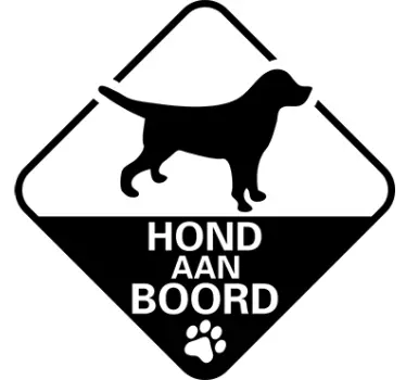 Hond aan boord sticker - TenStickers
