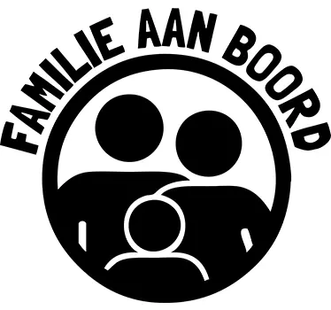 Sticker auto familie aan boord - TenStickers