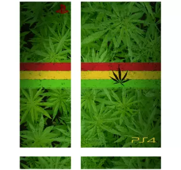 Decoratie playstation 4 met wiet - TenStickers