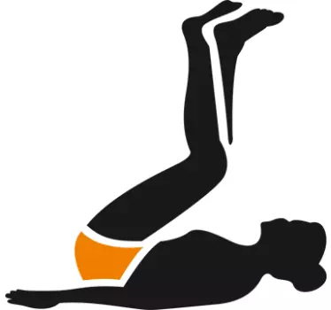 Sticker oefening buikspieren benen - TenStickers