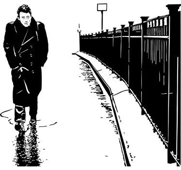 Sticker portret James Dean - TenStickers