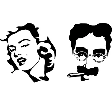 Marilyn groucho sticker toilet - TenStickers