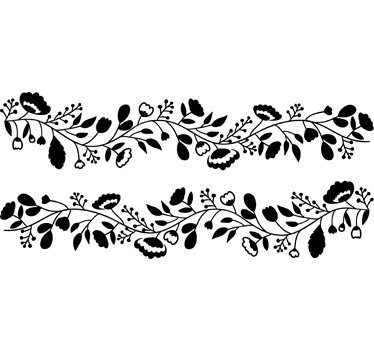 Bloemen design spiegel sticker - TenStickers