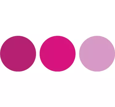 Roze cirkels stippen stickers - TenStickers