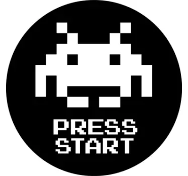 Space Invader Laptopsticker - TenStickers